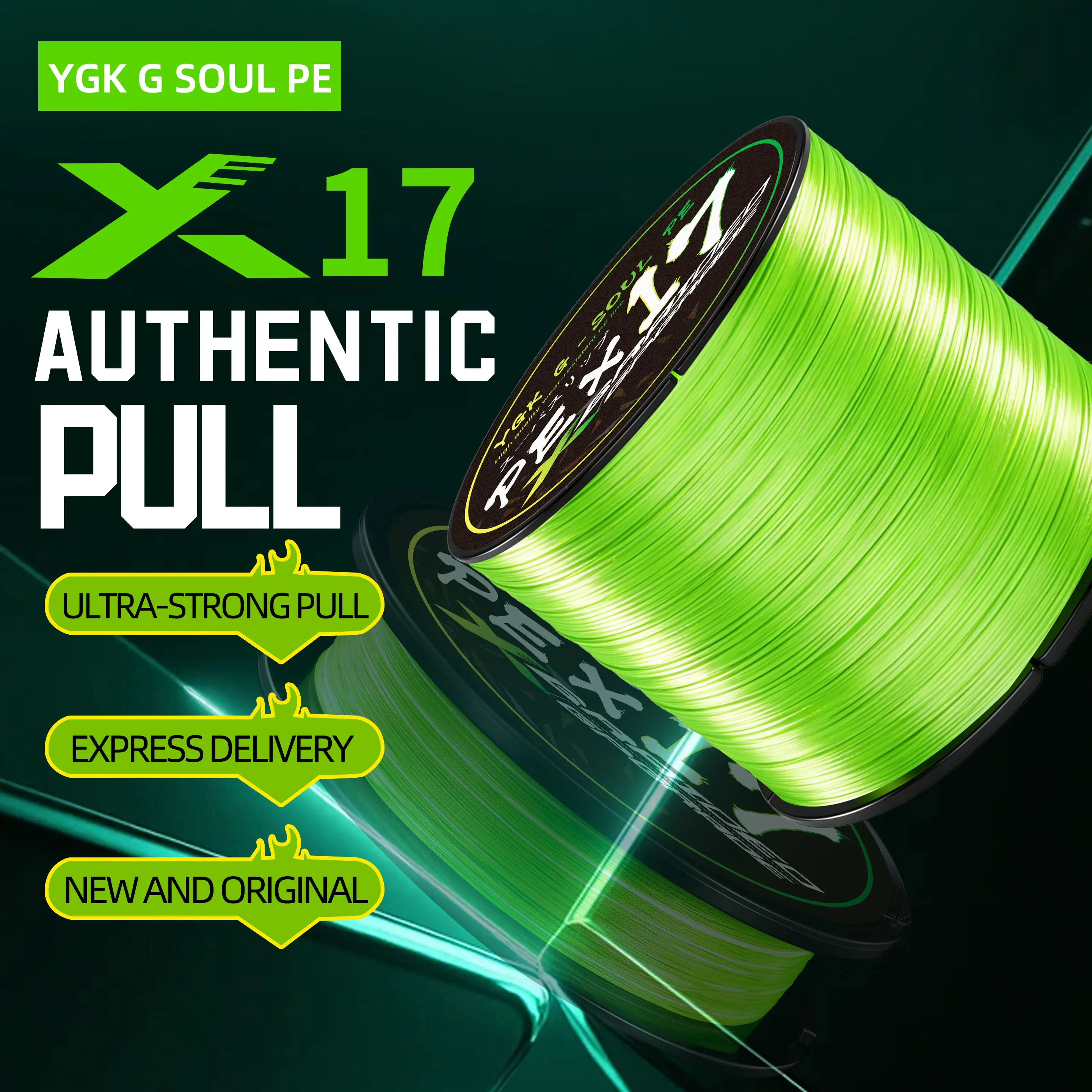 YGK G-Soul X17 – Hilo trenzado PE 17 hebras multifilamento - imagen 4
