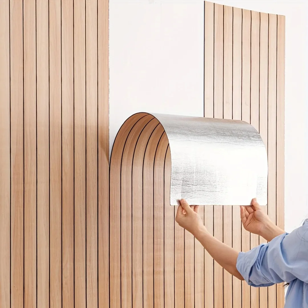 Papel pintado extra grueso autoadhesivo de grano de madera retro 3D: perfecto para proyectos de paredes y techo de bricolaje, resina SXP, extraíble y wa - imagen 4