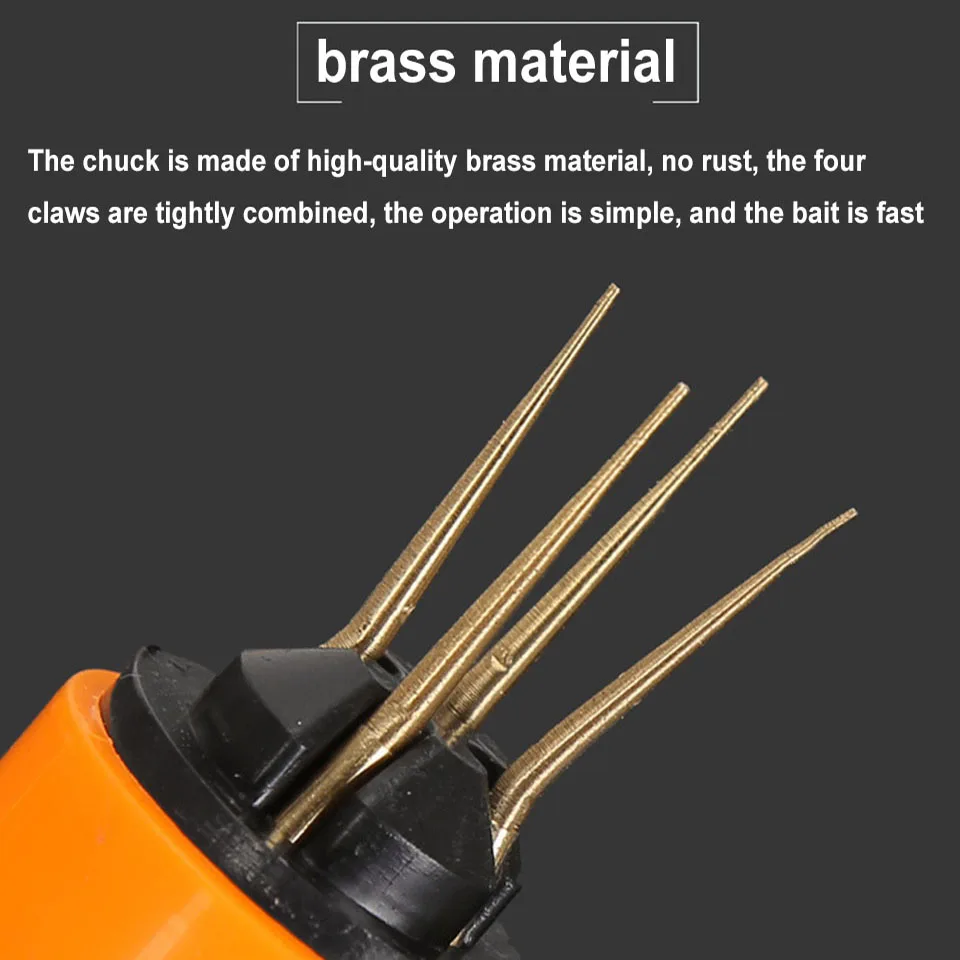 WALK FISH-Clip de gusano de tierra, gancho de gusano vivo, corbata rápida, cebo de gusano rojo, Clip de partículas, aparejos de pesca elásticos, 1 juego - imagen 4