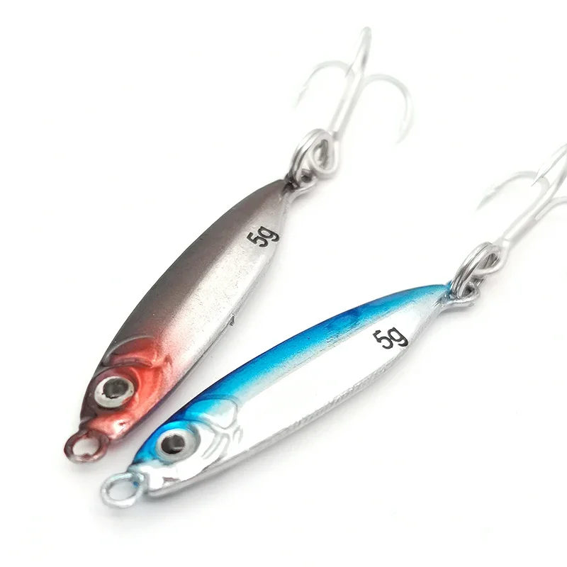 OUTKIT, novedad, 5g, 10g, 15g, señuelo de Pesca Jigging, cuchara Spinnerbait, cebo de Metal, lubina, atún, señuelos, plantilla de plomo, aparejos de Pesca para pececillos - imagen 5