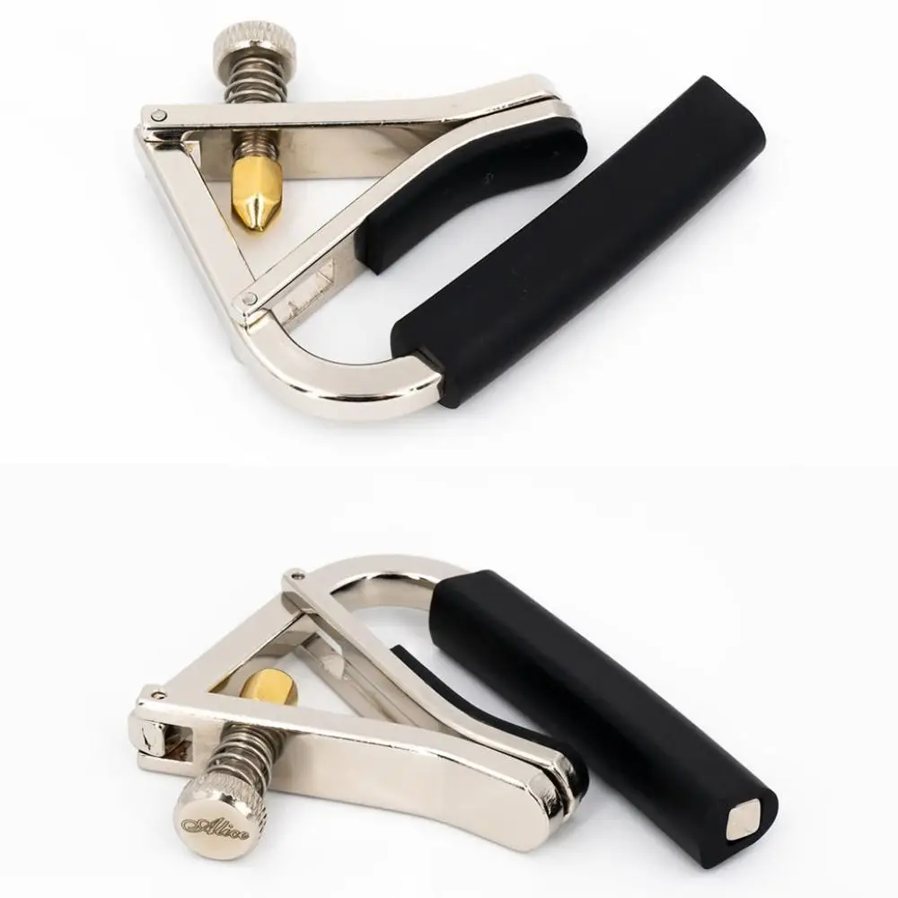 Cejilla de guitarra con diseño de extractor de pines, soporte para púas, ajuste de tono, Clip de afinación de guitarra, abrazadera de cambio rápido de guitarra portátil de aleación - imagen 4