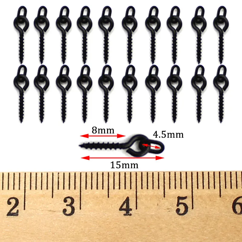 Accesorios de pesca de carpa, tapón de gancho de tornillo de cebo, cuentas de goma para Ronnie Spinner Rig Boilies, aparejos de pesca, 75 Uds. - imagen 2