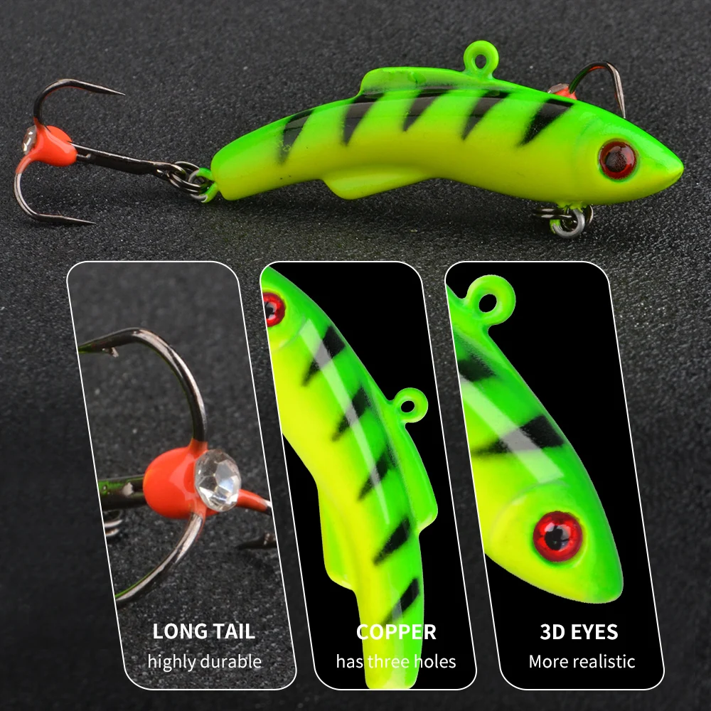 FISH KING-señuelo de pesca en hielo, cebo duro de 15g/42mm, 20g/50mm, 30g/55mm, equilibrador, ojos 3D, Jigging, cebo de pesca equilibrado - imagen 3