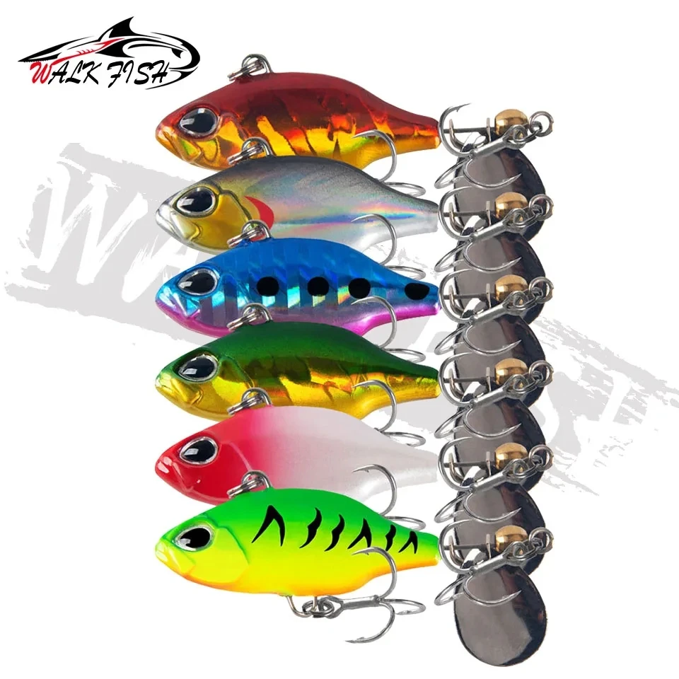 WALK FISH-Cebo giratorio con vibración VIB, 48mm, 8,5g, cuchara giratoria, Señuelos de Pesca, Jigs, Tractor, cebos duros, aparejos de Pesca - imagen 4