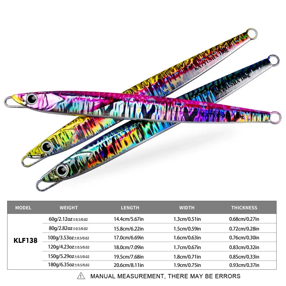 Señuelo de pesca con plantilla de Metal fundido rápido, cuchara de Jigging, 60g-180g, cebo Wobbler Artificial, aparejos de pesca con plantilla de curricán rápido, 1 ud. - imagen 3