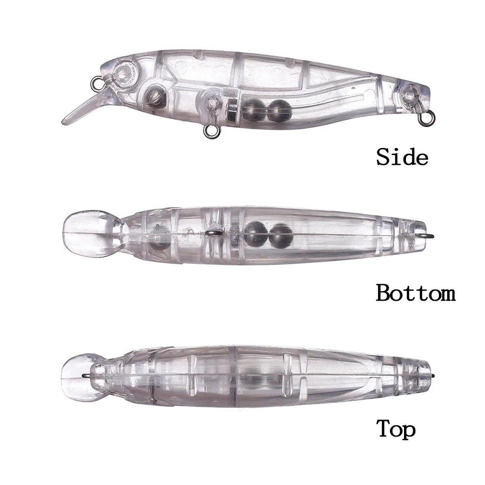 Chan'sHuang-Cebo en blanco sin pintar, 20 piezas, 8,5 cm, 10g de largo, imán de pececillo, sonajero flotante en el interior, Señuelos de Pesca artificiales DIY - imagen 3