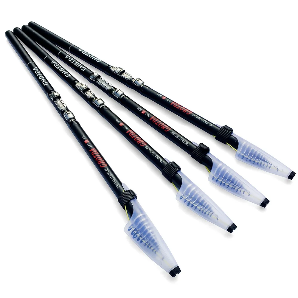 Caña de pescar giratoria de fibra de carbono, alimentador de carpa, telescópico, para Roca, 2,7 M, 3,6 M, 4,5 M, 5,4 M, 6,3 M - imagen 3