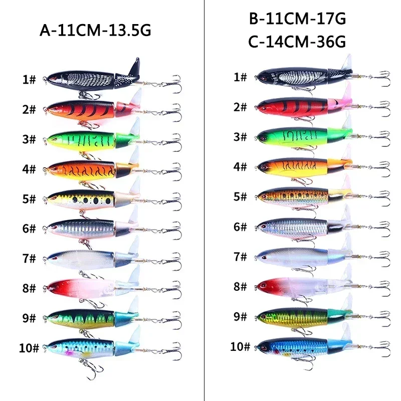 Señuelos Popper Topwater – Cebos duros de superficie - imagen 4