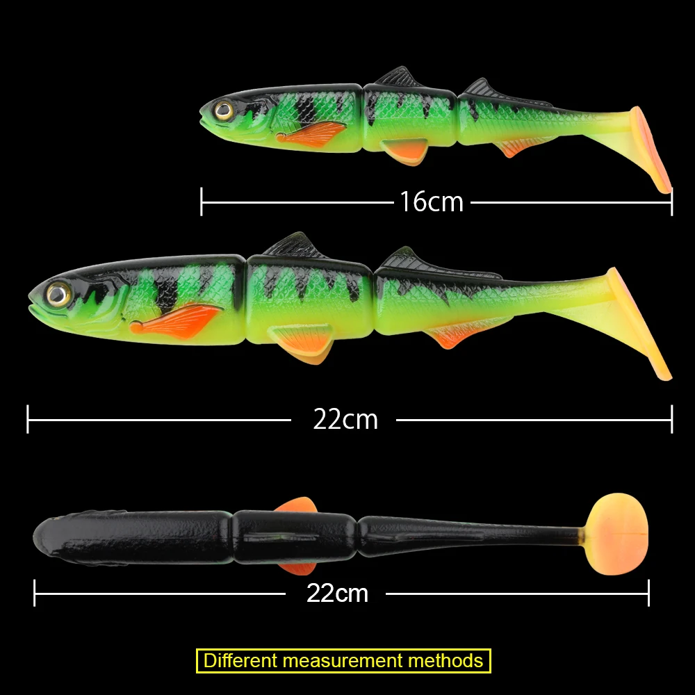 Spinpoler Wander Shaker Paddle Tail Pike cebo suave Swimbait Shad señuelo de pesca articulado 16cm 22cm Artificial para lubina trucha Zander - imagen 4