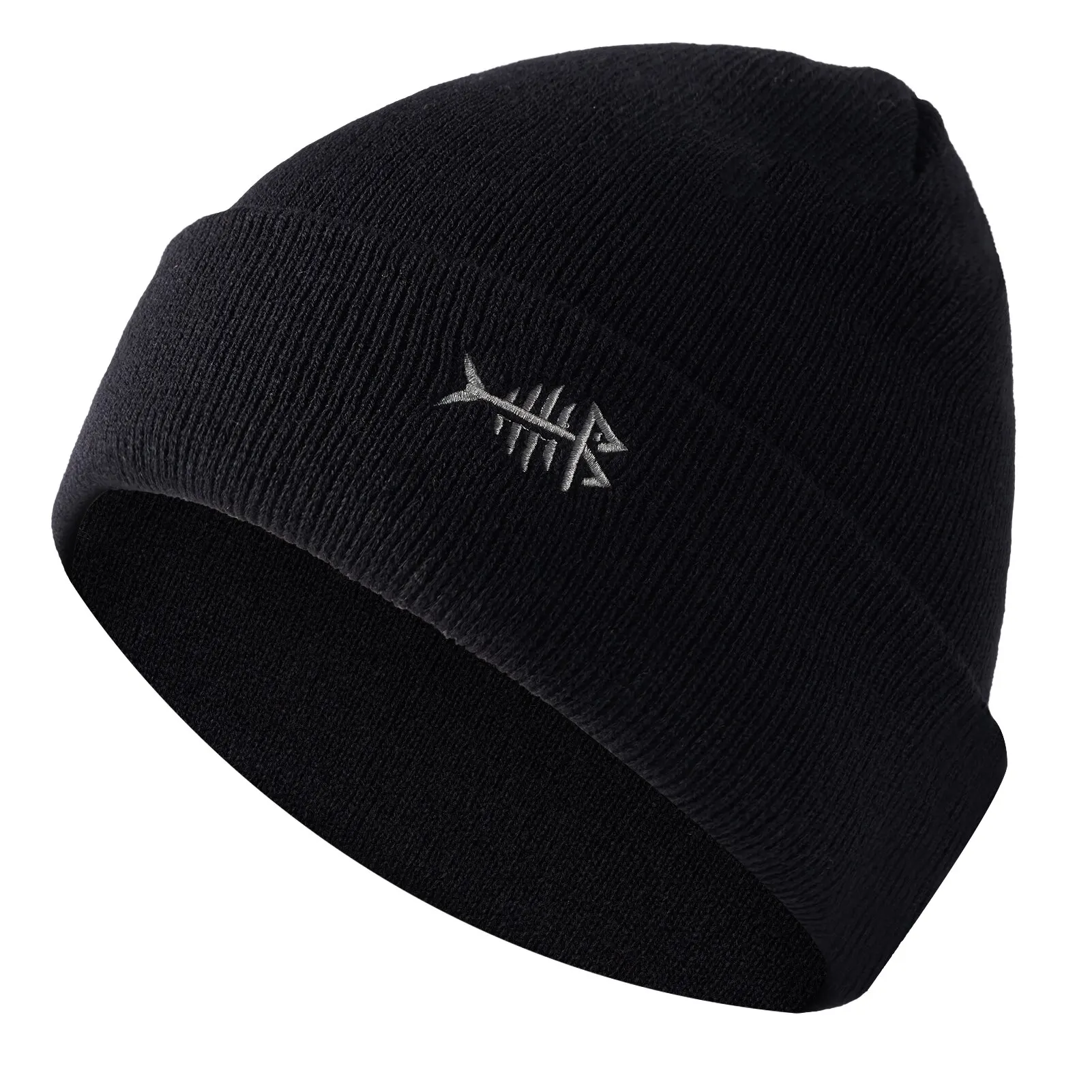 Bassdash Gorro de punto elástico de invierno, gorros suaves y cálidos para hombres y mujeres, gorros con puños unisex ligeros y elegantes