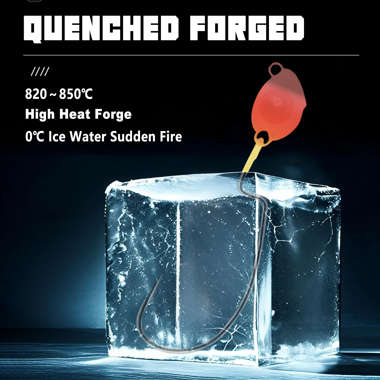 9KM 10 Uds Swimbait Jig Heads Ganchos Ewg Texas Jig Head Hook 3D Eyes Worm Hook para agua salada y agua dulce - imagen 5