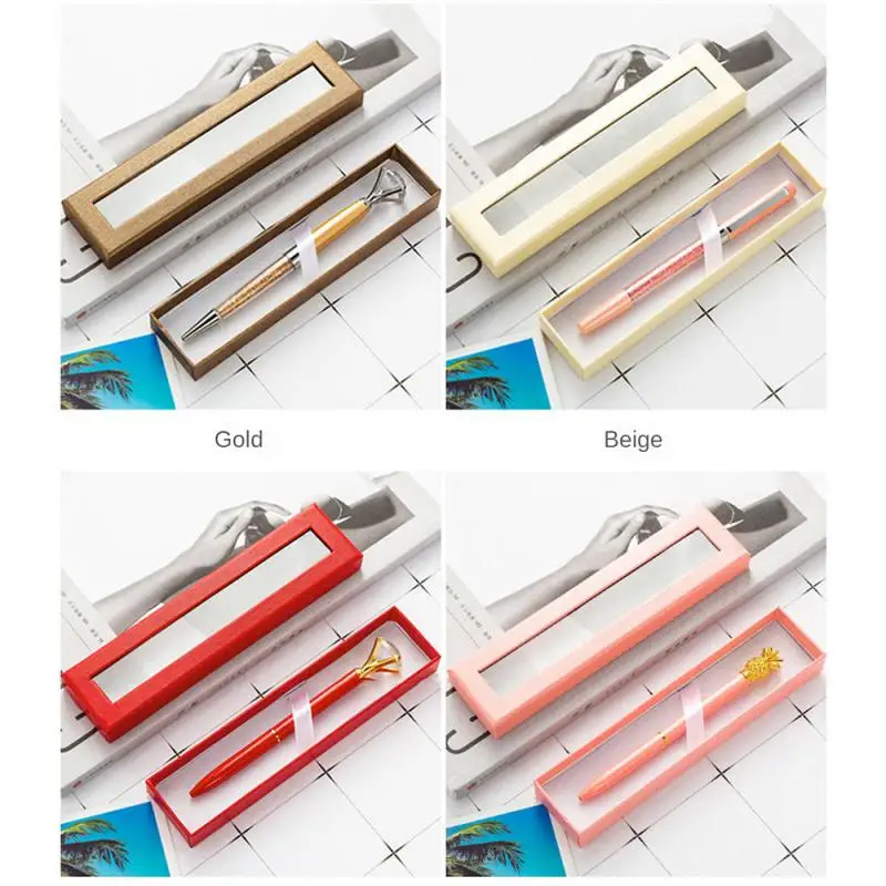 Caja de lápices creativa, bonita y práctica, diseño bonito, textura Interior de moda, caja de bolígrafos Simple delicada - imagen 4