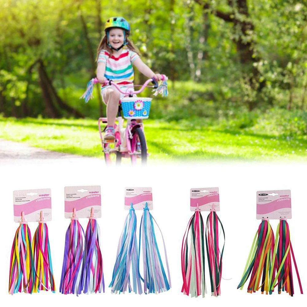 Accesorios para bicicleta de ciclismo, cinta para patinete con borlas de poliéster para bicicleta infantil, cinta para manillar de bicicleta, serpentina para bicicleta - imagen 5