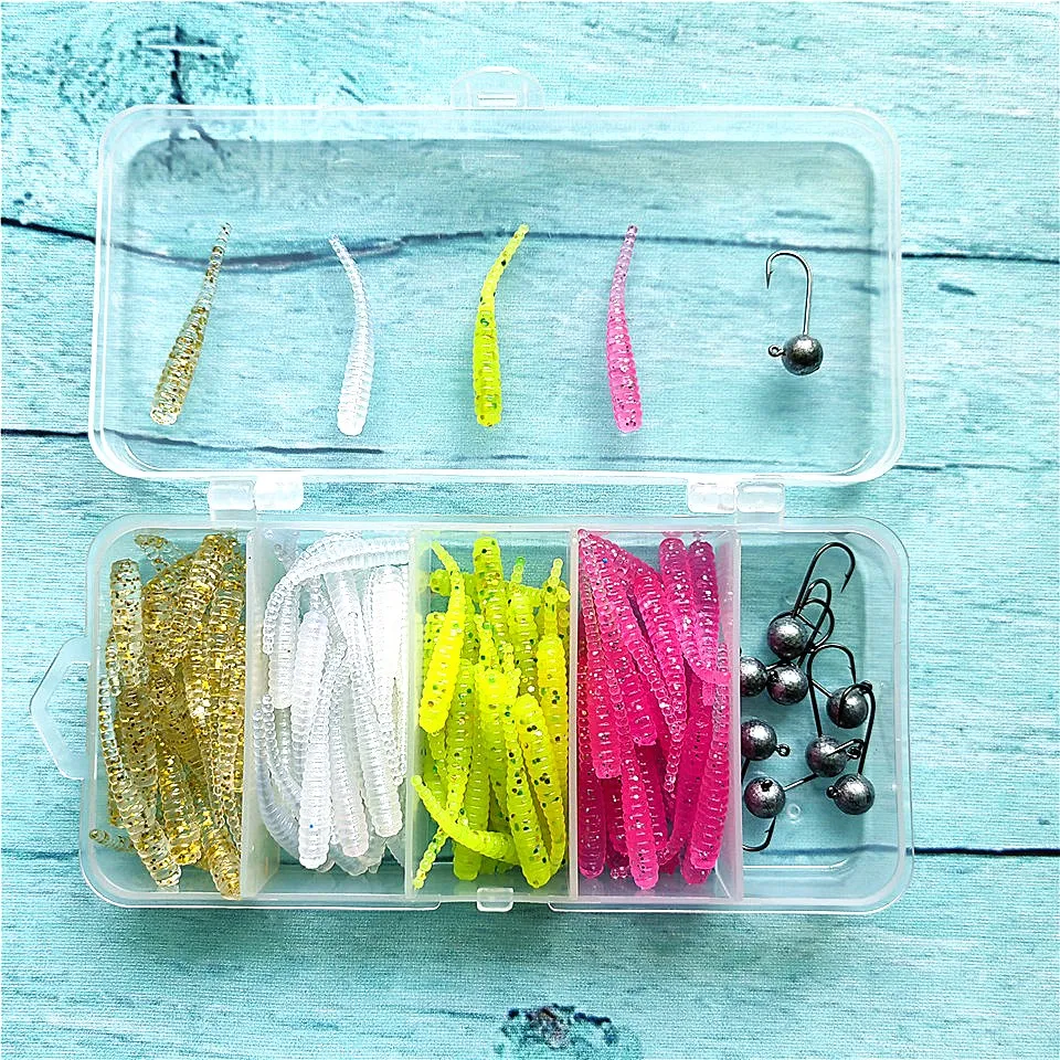 SWOLFY-señuelo suave 130 piezas, cebo de silicona de 35mm y 0,3g, cola recta, pasador Swimbait, Wobblers, gusano, carpa, aparejo de pesca de roca - imagen 4