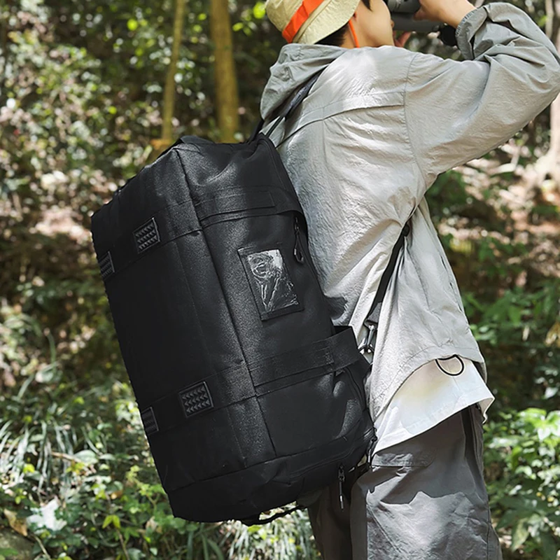 Bolsa de almacenamiento de equipo de pesca para hombre, bolsa de lona deportiva para Fitness, bolso de Montañismo para acampar al aire libre, mochila grande para senderismo y caza - imagen 3