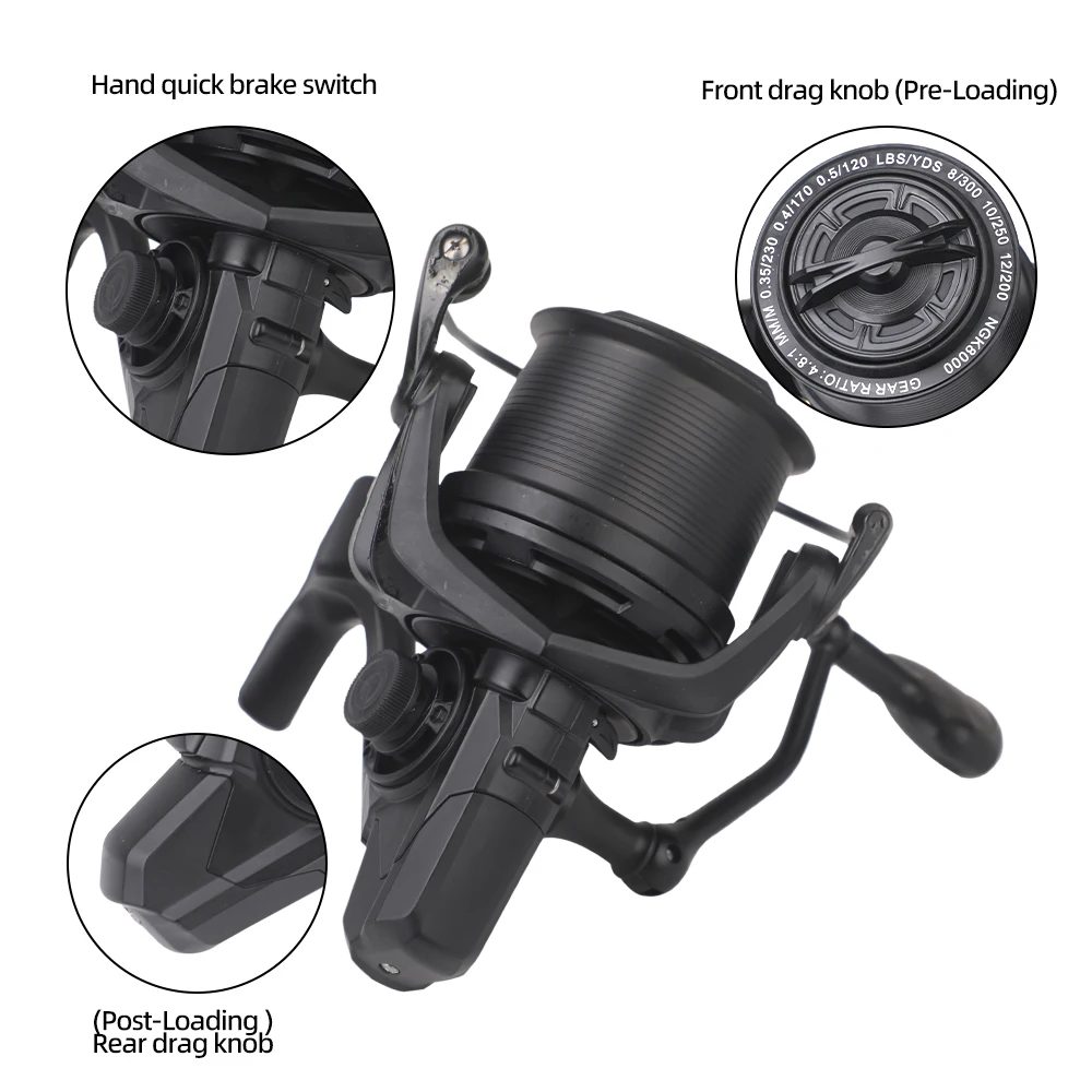 Carrete Giratorio Rollfish – Resistente al agua salada