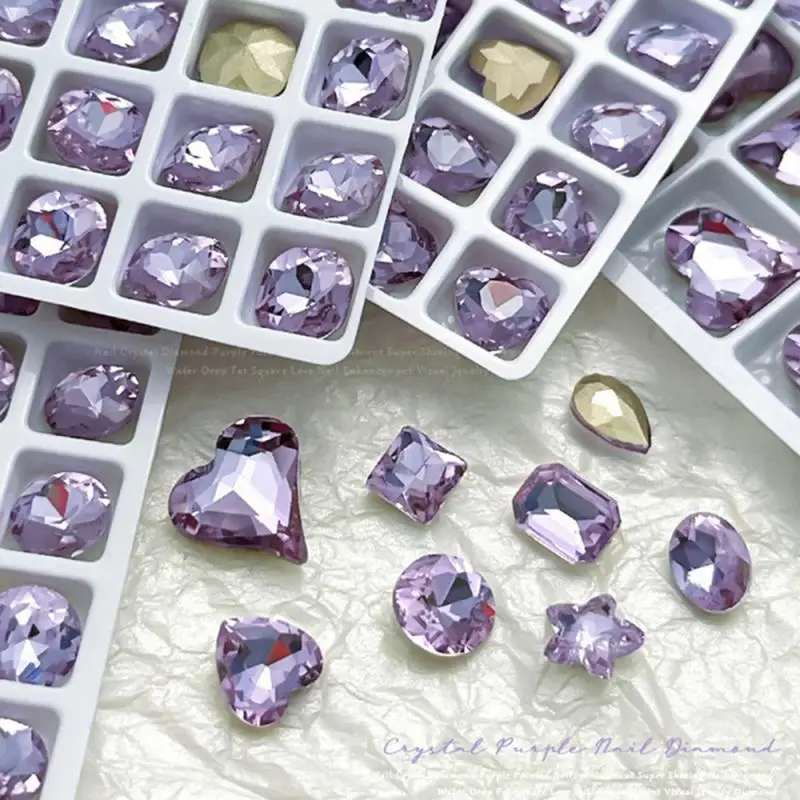 Diamantes de imitación para decoración de uñas, piedras preciosas de cristal de forma cuadrada gruesa, 3D, no HotFix, accesorios, herramientas, 1/2/3 piezas - imagen 2