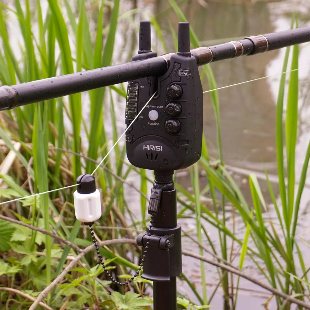 HIRISI S8 Alarma de mordedura de pesca de carpa inalámbrica Control remoto bidireccional con alerta LED/sonido para pesca nocturna - imagen 4