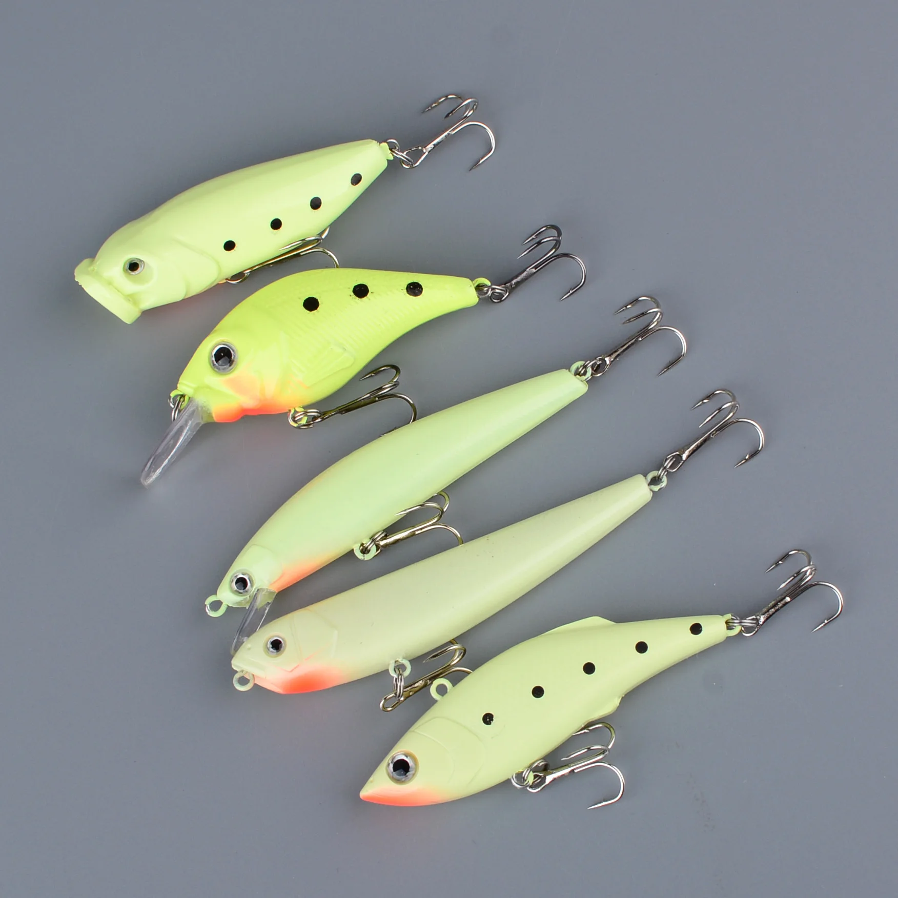 5 uds. Cebos de pesca nocturnos luminosos, señuelo pececillo, pesca, Crankbaits duros artificiales, Lucio, carpa, señuelos de pesca brillantes - imagen 5