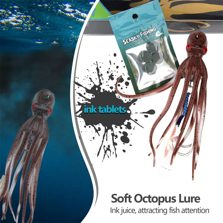 Vista del señuelo con efecto brillante en oscuridad