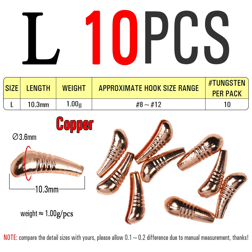 10pcs Size L Copper