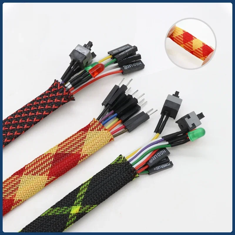 1/2/3/5/10/20/30/50M 2mm funda trenzada PET aislada funda de Cable expandible de alta densidad envoltura protectora trenza para cables - imagen 3