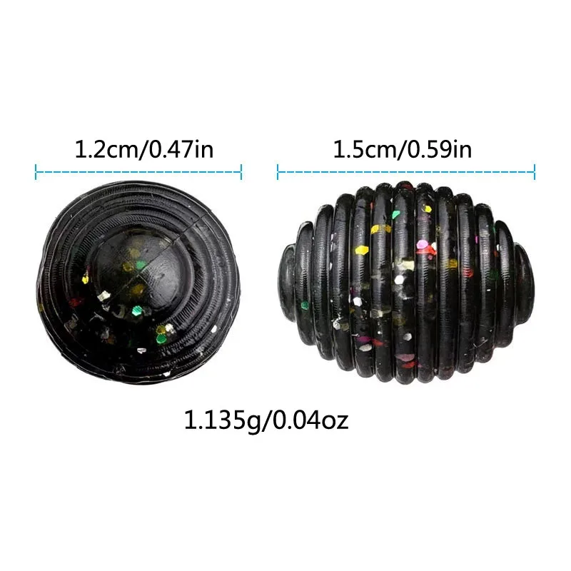 10 unids/bolsa 1,5 cm pan gusano silicona cebos artificiales gusano larva suave señuelo de pesca ganchos olor gusanos camarones señuelos de peces - imagen 2