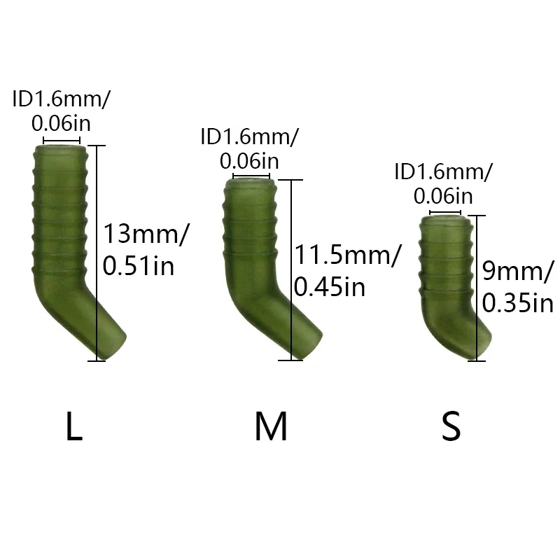 30 Uds. Accesorios de pesca de carpa, gancho Kicker, mangas de anzuelo verde, alineador, mangas antienredos para aparejo de pelo de pesca de carpa - imagen 2