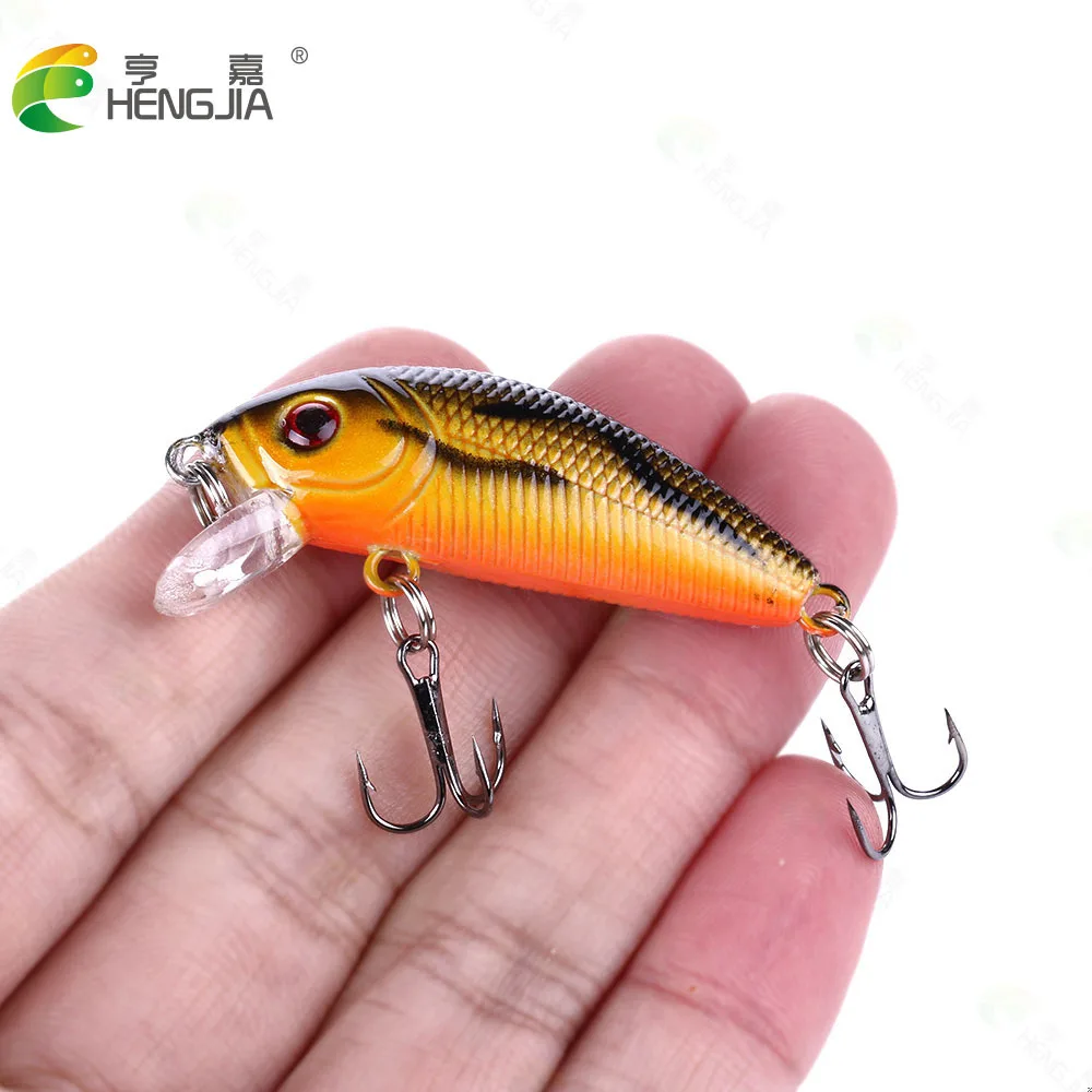 Señuelo de pesca Minnow, 50mm, 3,6g, ojos 3D, Crankbait wobbler, cebo duro de plástico Artificial, aparejos de pesca Topwater Luya - imagen 2