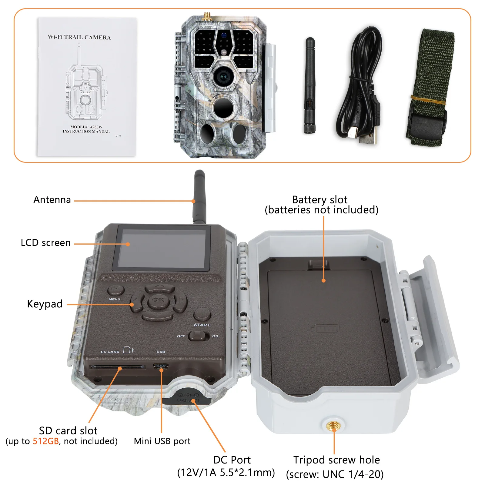 Cámara de rastreo 4K con WIFI y detección IR 30 m – Videro impermeable - imagen 5