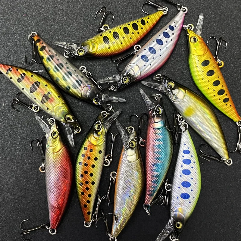 50mm 5,2g Mini señuelo pececillo hundido Pesca con mosca Pesca Wobbler para Lucio trucha agua dulce cebo duro Artificial equipo de Pesca - imagen 3