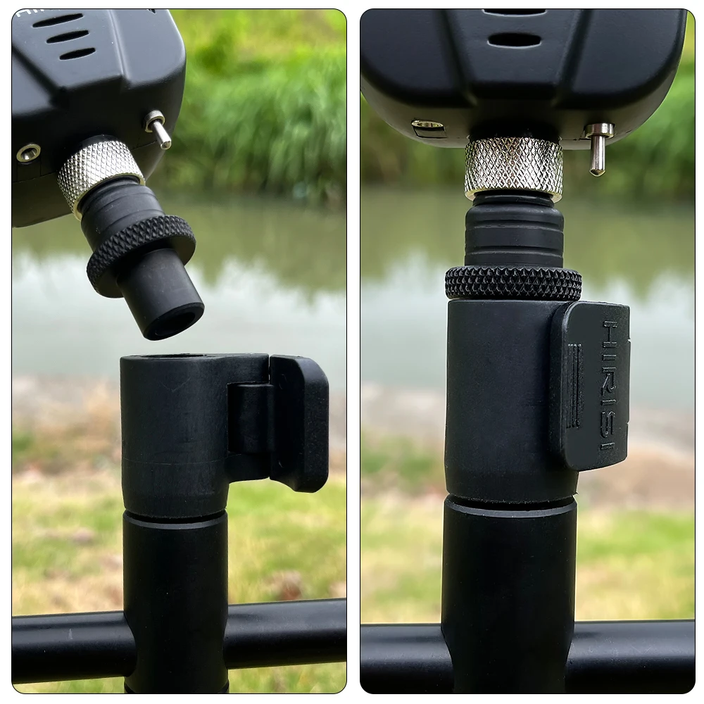 Hirisi-Conector de cambio rápido de pesca de carpa de aluminio, para alarmas de pesca de carpa, varillas de banco AQ211 - imagen 2