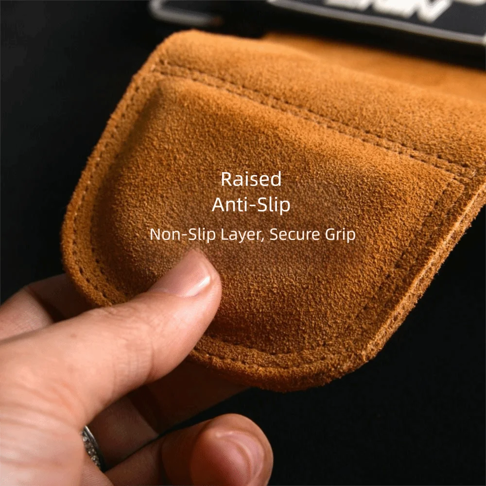 Guantes de gimnasio de piel de vaca para levantamiento, guantes de levantamiento de pesas antideslizantes de doble cuero, pulsera de protección de palma, cinturón de peso muerto - imagen 4