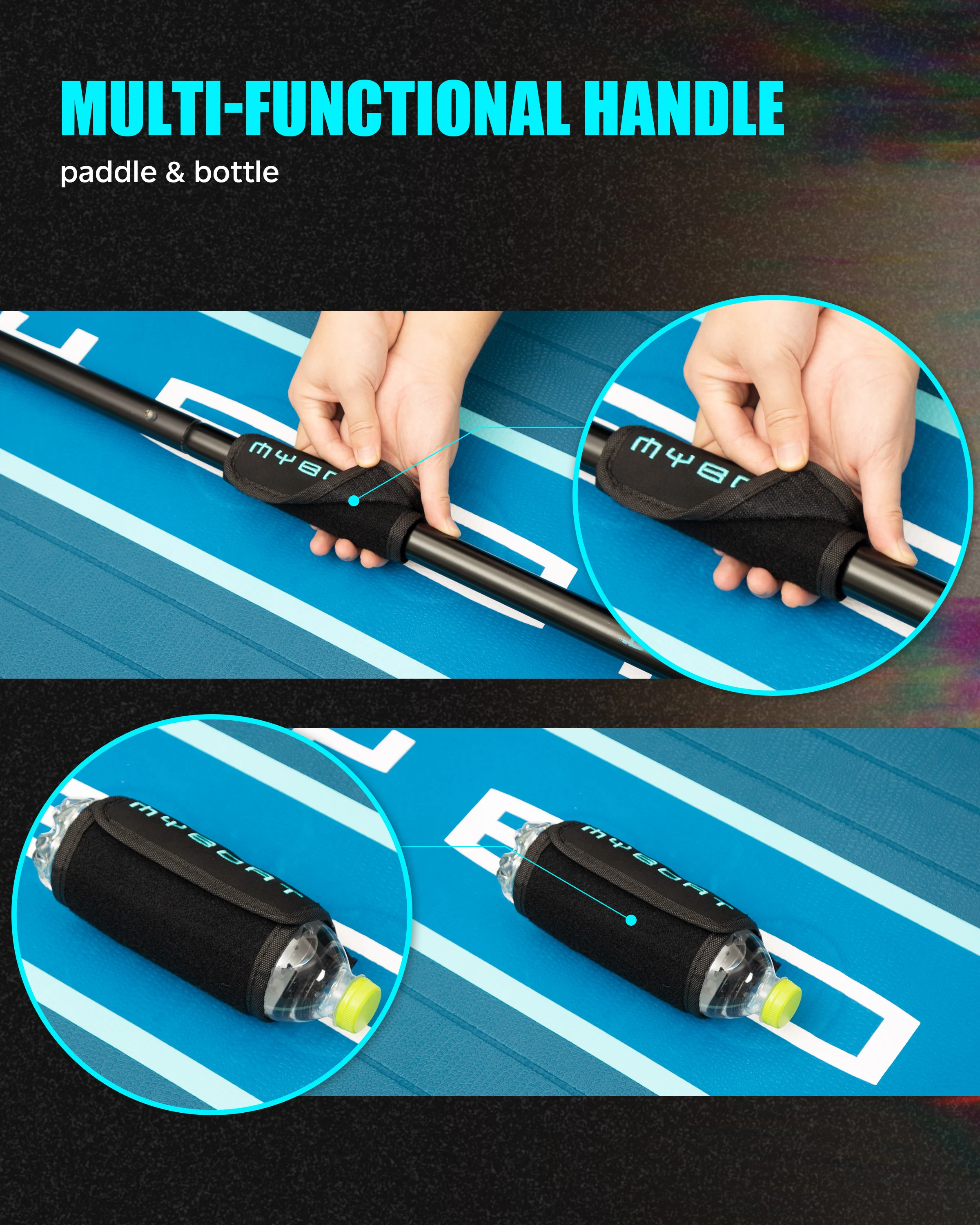 Myboat-Tabla de Paddle hinchable para adultos, accesorio impermeable, Extra ancho, 11 '6' x34 'X6', para SUP acuático - imagen 3