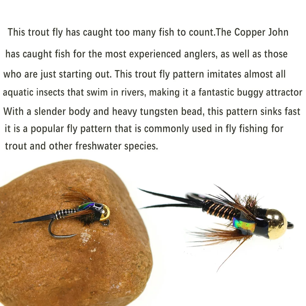 ICERIO Ninfa Tungsteno Copper John – Señuelo mosca para trucha - imagen 5