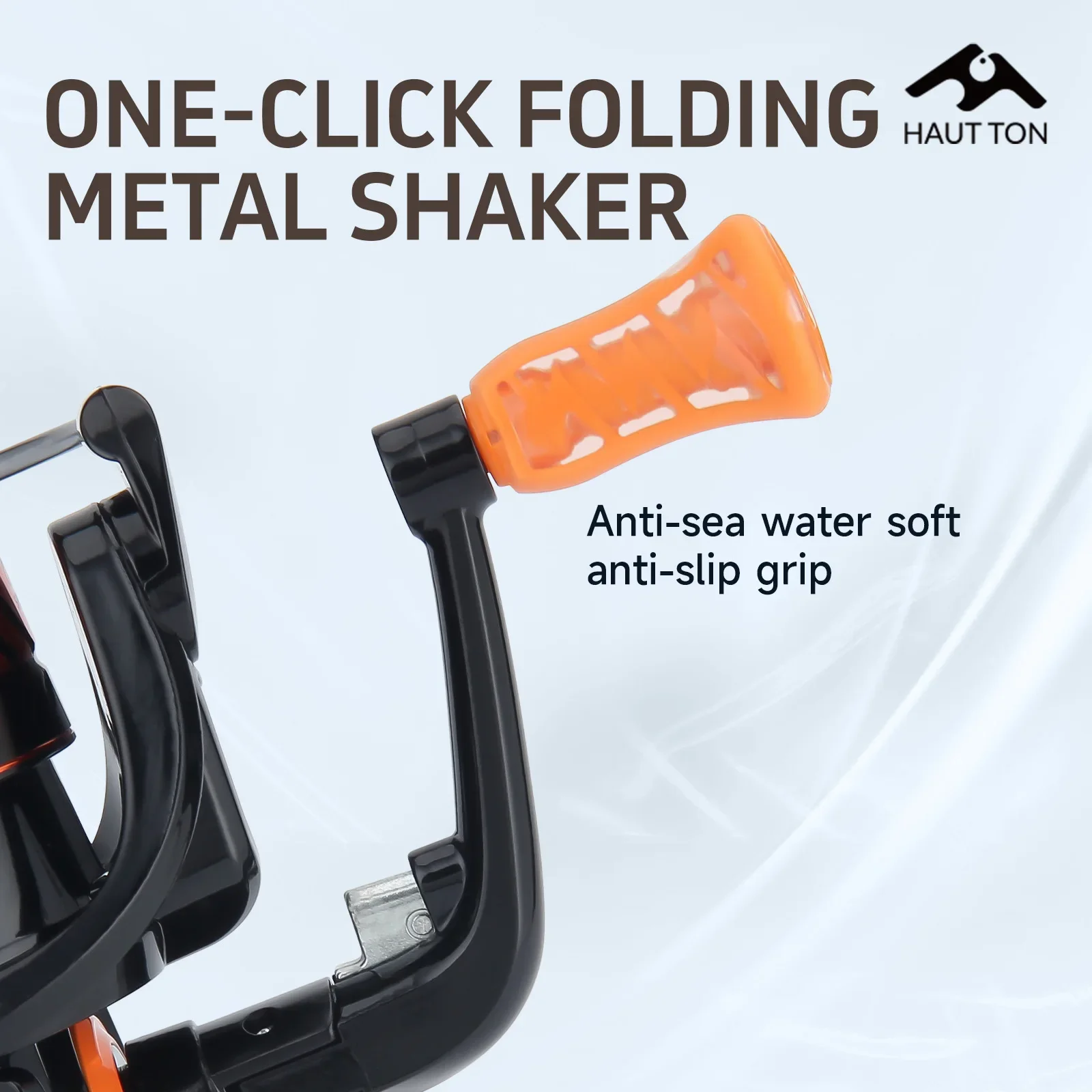 Carrete de pesca giratorio con brazo basculante plegable de un solo clic de Metal OW2000-7000, relación de engranaje 5,2: 1, arrastre máximo de 13KG/28,66LB - imagen 3