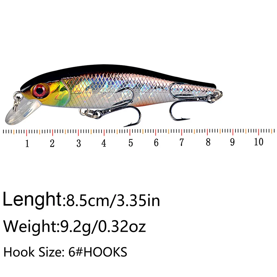 Jerkbait-Señuelos de Pesca prémium que se hunden, Wobbler, Swimbait para lubina y Lucio, cebo duro, 8,5 cm/9,2g, 5 unids/lote por caja - imagen 3