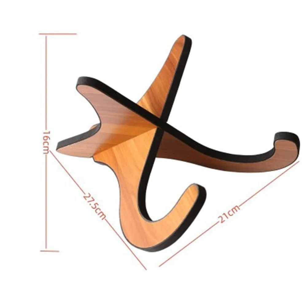 Este soporte de madera está diseñado para un fácil almacenamiento y uso versátil.