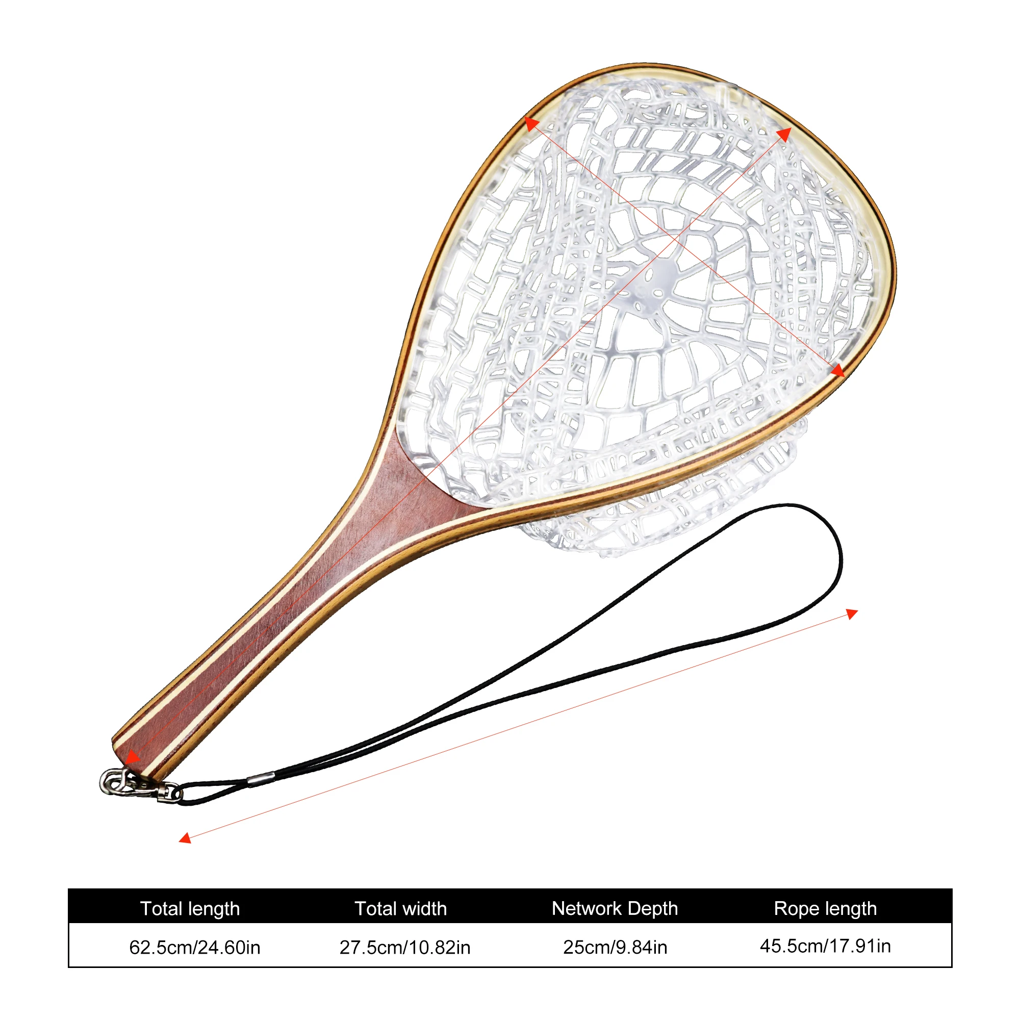 Red de Pesca ZYZHE – Marco de madera con malla de silicona - imagen 2