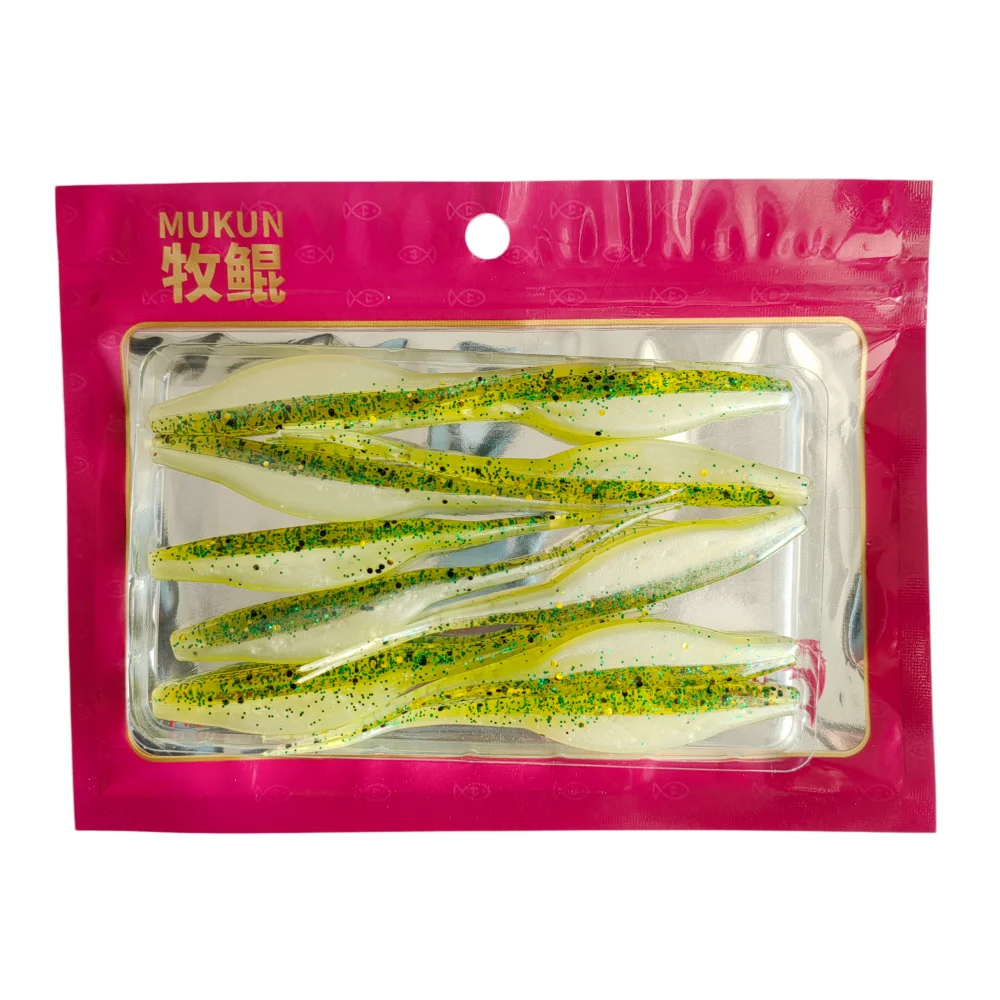 Señuelos blandos Super Fluke MUKUN para bass, lucio y perca - imagen 3