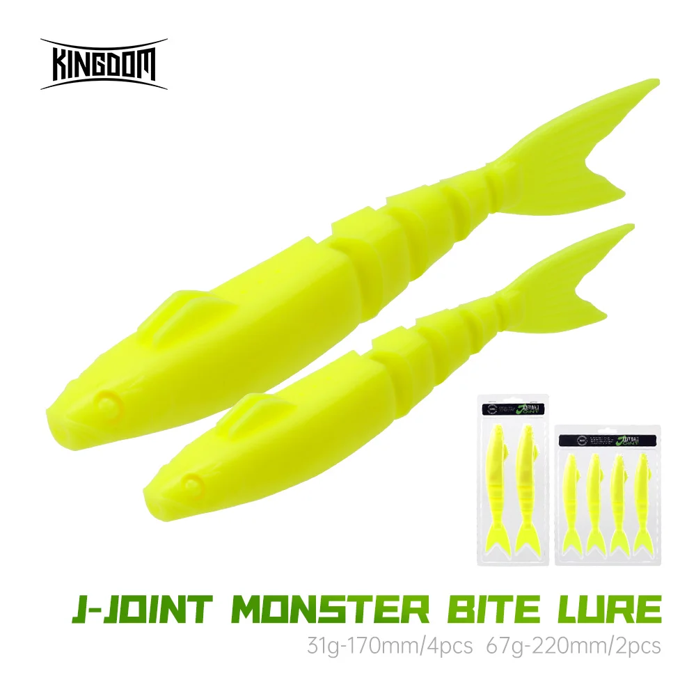 Señuelo articulado de silicona Kingdom J-Joint para lucio negro - imagen 2