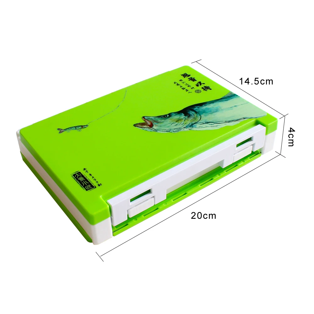 Cajas de aparejos de pesca de doble cara ILURE, accesorios de pesca de carpa, herramienta, anzuelo de plomo, caja de almacenamiento de cebo Minnow, Wobblers, nuevo patrón - imagen 3
