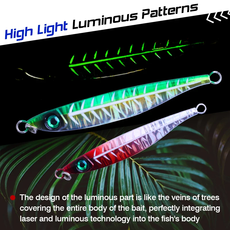 FJORD 40g 60g 80g plantilla de Metal revestimiento UV brillo sardina deslizador Jigging Shore Casting señuelo de pesca de mar cebo de pesca falso señuelo que se hunde - imagen 3