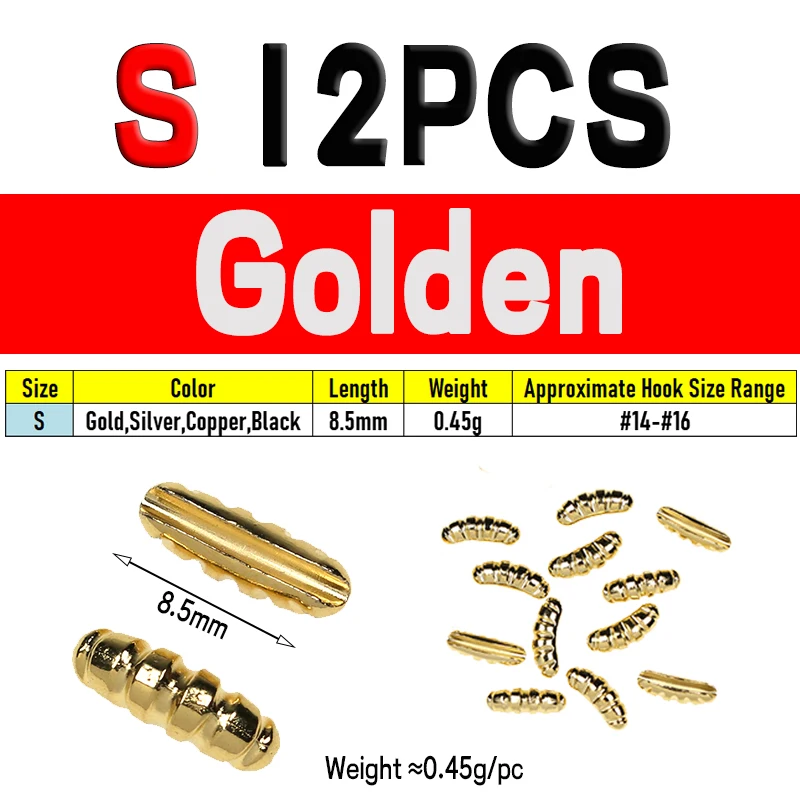 12pcs Golden S