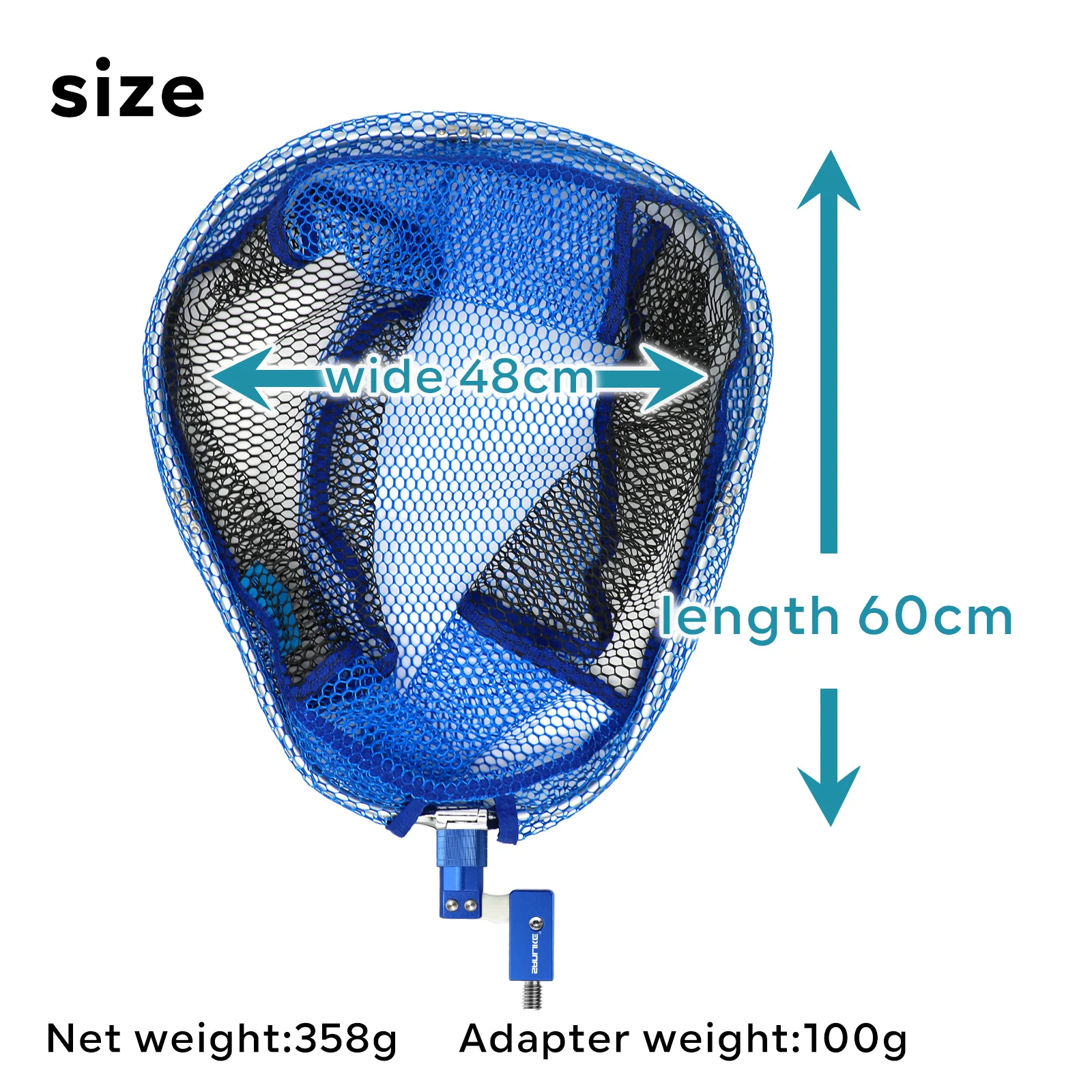 SANLIKE-Cabezal plegable de aleación de aluminio, red de pesca de dos colores, combinación de Marco plegable, Red de inmersión de nailon, herramientas de pesca, 1/2 pulgadas, 12 mm - imagen 5