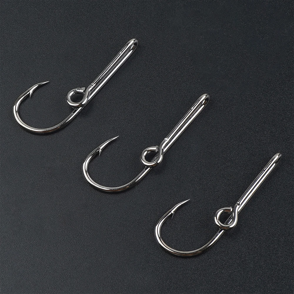Ganchos de pesca de 8 piezas, alfileres para sombrero de pesca, gancho dorado/negro de acero al carbono - imagen 5