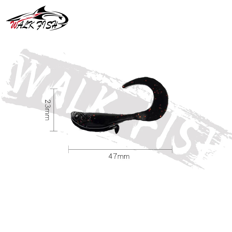 WALK FISH 12 Uds 47mm 1,2g señuelos cebo suave nadador cebos de pesca Lucio trucha Jigging señuelo aparejos de pesca - imagen 2