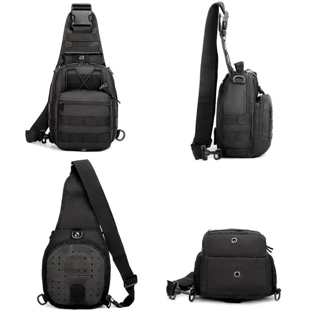 Bolso de hombro táctico militar para hombre, mochila de nailon para senderismo, caza al aire libre, Camping, pesca, Molle, Trekking, mochila de pecho - imagen 3