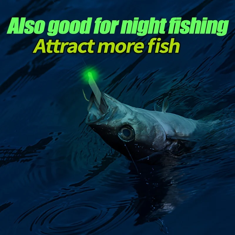 TAKBAS 5 Packs Sabiki Fishing Rigs, 30/50pcs Stainless Steel & Nylon Hooks, Luminous Skin Lure for Mackerel, Cod, Herring, Bass - Ideal for Night Fishing, Perfect Gift for Anglers on Father'S Day, Grandparents Day, - imagen 5