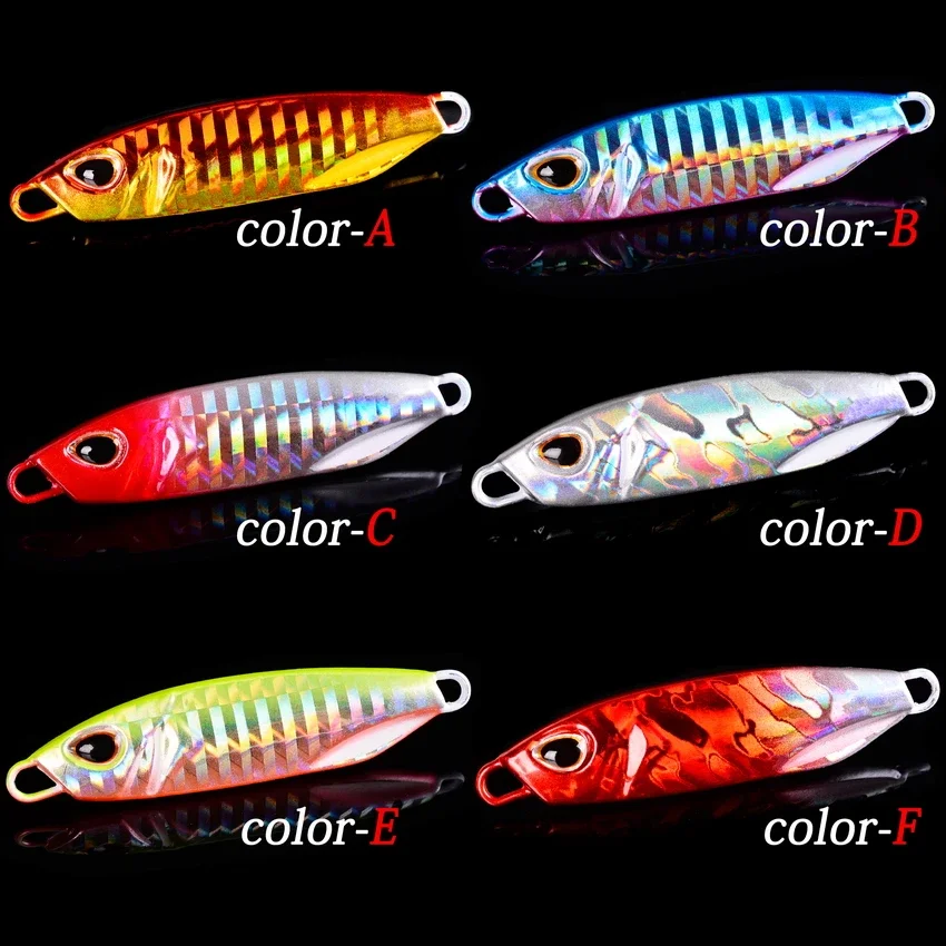 1 Uds Jig Shone cebo pesca de mar plantillas de Metal señuelo 10/15/20/30/40g agua salada Crankbait Minnow hundimiento cebos giratorios Accesorios - imagen 4
